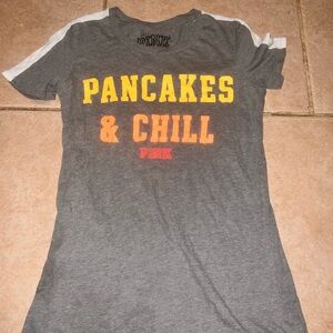 Victoria secret sleep in pink Pancakes & Chill scoop neck long sleep shirt/dress